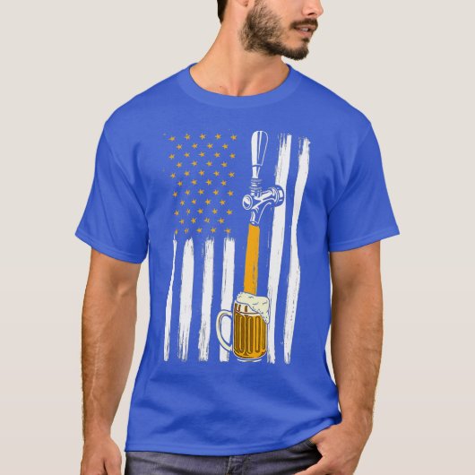 アメリカ国旗 クラフトビール Tシャツ (正面)