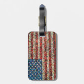 アメリカ国旗 グランジ バッグ ラゲージタグ (裏面縦)