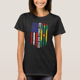 アメリカ国旗・グレナダ最高の国旗独身のパパ Tシャツ
