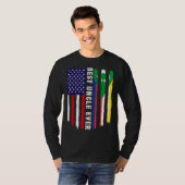 アメリカ国旗&コモロ最高のス国旗Ungul Ever Famil Tシャツ (正面フル)