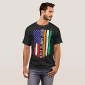 アメリカ国旗・コートジボワール最高の国旗 Tシャツ (正面フル)