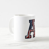 アメリカ国旗。 コーヒーマグカップ (正面左)