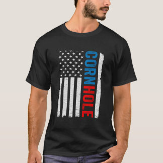 アメリカ国旗 コーンホール ビーンバッグトス プレーヤー コ Tシャツ