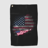 アメリカ国旗 ゴルフタオル (正面)