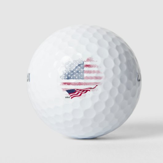 アメリカ国旗 ゴルフボール (正面)