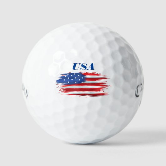アメリカ国旗 ゴルフボール (正面)