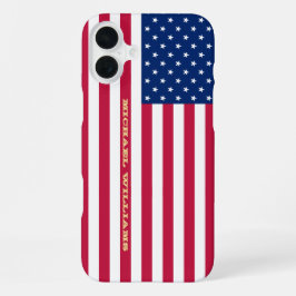 アメリカ国旗 ゴールド モノグラム パトリオティック アメリカン スリムフィット iPhone 16 PLUSケース