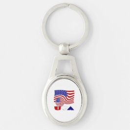 アメリカ国旗 サッカー ボール キーホルダー