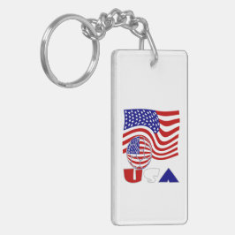 アメリカ国旗 サッカー ボール キーホルダー