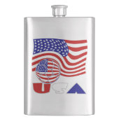 アメリカ国旗 サッカー ボール フラスク (正面)