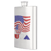 アメリカ国旗 サッカー ボール フラスク (左)