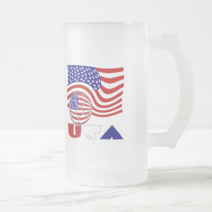 アメリカ国旗 サッカー ボール フロストグラスビールジョッキ