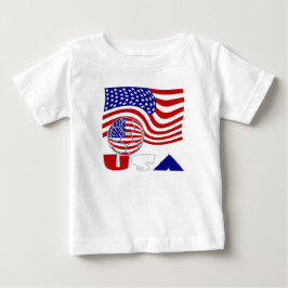 アメリカ国旗 サッカー ボール ベビーTシャツ