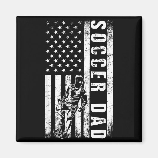 アメリカ国旗 サッカーUSA サッカーチーム ファン お父さん 父親 マグネット (正面)