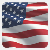 アメリカ国旗 スクエアシール (正面)