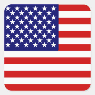 アメリカ国旗 スクエアシール