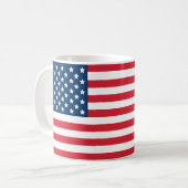 アメリカ国旗 スターとストライプ 愛国心 コーヒーマグカップ (正面左)