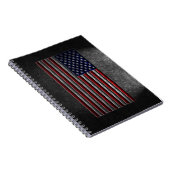 アメリカ国旗 ストーン テクスチャ ノートブック (右側)