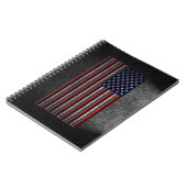 アメリカ国旗 ストーン テクスチャ ノートブック (左側)
