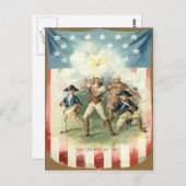 アメリカ国旗 スピリット・オブ・76 兵隊 ドラマー少年 ポストカード (正面/裏面)