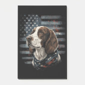 アメリカ国旗 スプリンガー スパニエル 犬 ポストイット (正面)