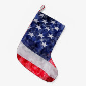 アメリカ国旗 スモールクリスマスストッキング (正面 (吊り時))