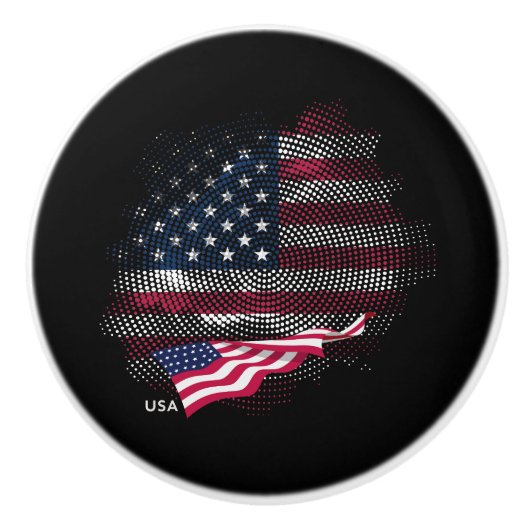 アメリカ国旗 セラミックノブ (正面)