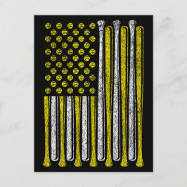 アメリカ国旗 ソフトボールチーム ヴィンテージ ユニーク ポストカード