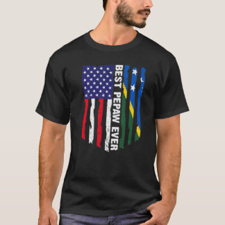 アメリカ国旗・ソロモン諸島国旗最高のペパウEv Tシャツ