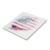 アメリカ国旗 タイル (側面)