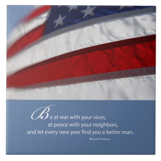 アメリカ国旗 タイル (正面)