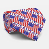 アメリカ国旗 タイル 赤 個人用 ネクタイ (ロール)