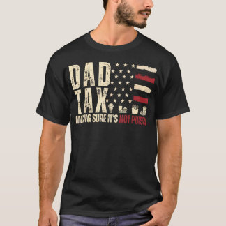アメリカ国旗 ダッド税 確認済み 無害 Tシャツ