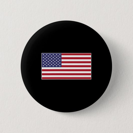 アメリカ国旗 チェストパッチ 星条旗 アメリカ合衆国 缶バッジ (正面)