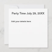 アメリカ国旗 テキスト 招待状 (裏面)