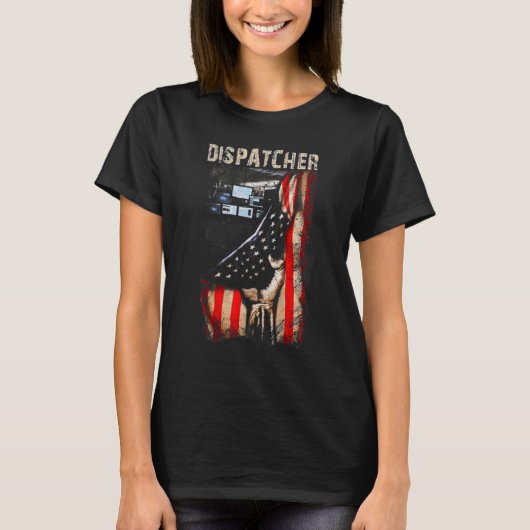 アメリカ国旗 ディスパッチャー 誇り Tシャツ (正面)