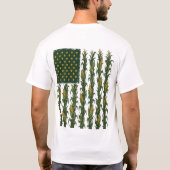 アメリカ国旗 トウモロコシ畑 農家 愛国 農場 Tシャツ (裏面)