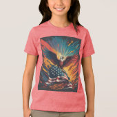 アメリカ国旗 トライブレンドＴシャツ (正面)