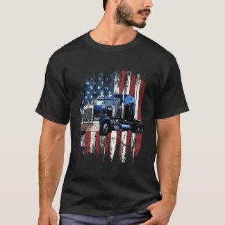 アメリカ国旗 トラック運転手 トラックドライバー トラックドライバー Tシャツ