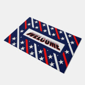 アメリカ国旗 ドアマット (アングル)