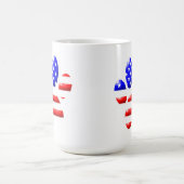 アメリカ国旗 ドッグパウプリント コーヒーマグカップ (中央)