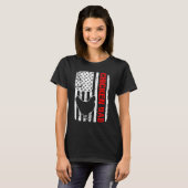 アメリカ国旗 ニワトリパパ Tシャツ (正面フル)