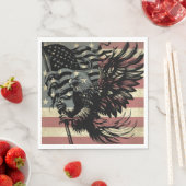 アメリカ国旗 ハクトウワシ 愛国心 スタンダードランチョンナプキン (インサイチュ)