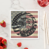 アメリカ国旗 ハクトウワシ 愛国心  スタンダードランチョンナプキン (インサイチュ)