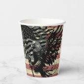 アメリカ国旗 ハクトビ アメリカ 愛国心  紙コップ (裏面)