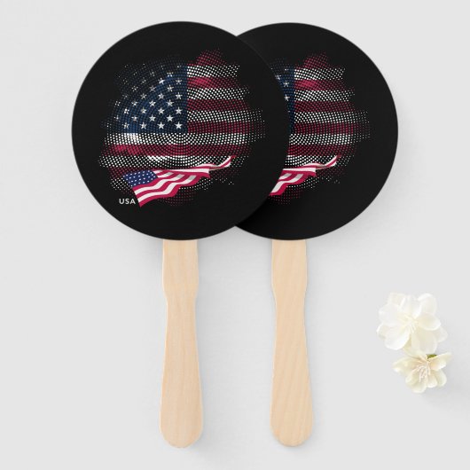 アメリカ国旗 ハンドファン (正面&裏面)