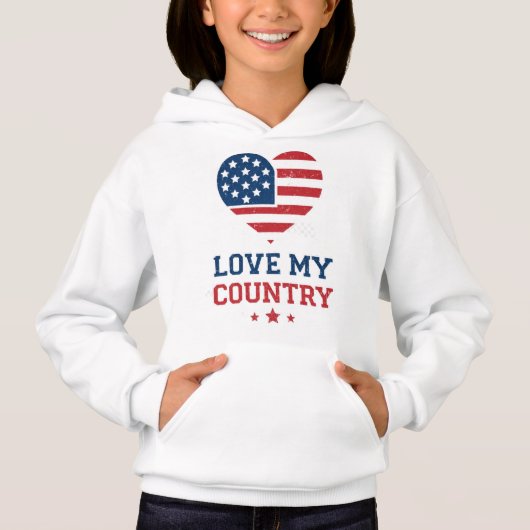 アメリカ国旗 ハート 愛国心 ヴィンテージ (正面)