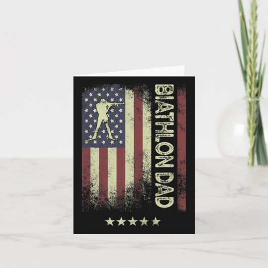 アメリカ国旗 – バイアスロンパパ カード (正面)