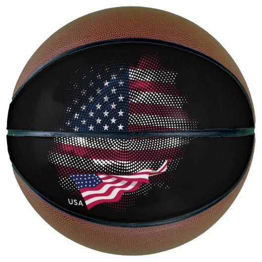 アメリカ国旗 バスケットボール (正面)