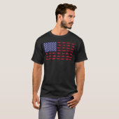 アメリカ国旗 バス釣り キッズ ボーイ ジュニア レディース Tシャツ (正面フル)